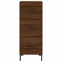 Aparador alto madera contrachapada roble marrón 34,5x34x180 cm de vidaXL, Aparadores - Ref: Foro24-3189708, Precio: 104,68 €,...