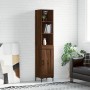 Tall oak brown plywood highboard 34.5x34x180 cm by vidaXL, Sideboards - Ref: Foro24-3190092, Price: 93,99 €, Discount: %