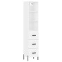 Tall white plywood sideboard 34.5x34x180 cm by vidaXL, Sideboards - Ref: Foro24-3189709, Price: 113,49 €, Discount: %