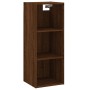 Tall oak brown plywood highboard 34.5x34x180 cm by vidaXL, Sideboards - Ref: Foro24-3190092, Price: 93,99 €, Discount: %