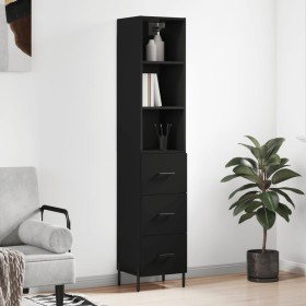 Black plywood sideboard 34.5x34x180 cm by vidaXL, Sideboards - Ref: Foro24-3189710, Price: 111,10 €, Discount: %