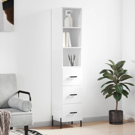 High glossy white plywood sideboard 34.5x34x180 cm by vidaXL, Sideboards - Ref: Foro24-3189711, Price: 116,99 €, Discount: %