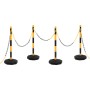 Barrier set with posts and plastic chain 10 m by vidaXL, Road and traffic signs - Ref: Foro24-150957, Price: 65,38 €, Discoun...