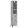 Concrete gray plywood sideboard 34.5x34x180 cm by vidaXL, Sideboards - Ref: Foro24-3189713, Price: 115,18 €, Discount: %