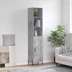 Concrete gray plywood sideboard 34.5x34x180 cm by vidaXL, Sideboards - Ref: Foro24-3190097, Price: 99,83 €, Discount: %