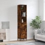 Aparador de madera contrachapada roble ahumado 34,5x34x180 cm de vidaXL, Aparadores - Ref: Foro24-3190098, Precio: 91,86 €, D...