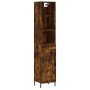 Aparador de madera contrachapada roble ahumado 34,5x34x180 cm de vidaXL, Aparadores - Ref: Foro24-3190098, Precio: 91,86 €, D...