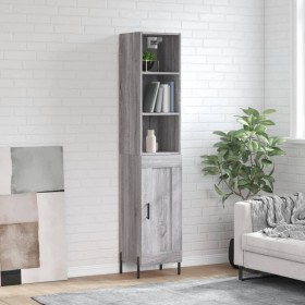 Aparador alto madera contrachapada gris Sonoma 34,5x34x180 cm de vidaXL, Aparadores - Ref: Foro24-3190099, Precio: 96,99 €, D...