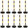 Barrier set with posts and plastic chain 10 m by vidaXL, Road and traffic signs - Ref: Foro24-150958, Price: 126,48 €, Discou...