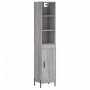 Aparador alto madera contrachapada gris Sonoma 34,5x34x180 cm de vidaXL, Aparadores - Ref: Foro24-3190099, Precio: 97,28 €, D...