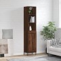 Tall brown oak plywood sideboard 34.5x34x180 cm by vidaXL, Sideboards - Ref: Foro24-3190100, Price: 97,49 €, Discount: %