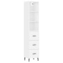 Tall white plywood highboard 34.5x34x180 cm by vidaXL, Sideboards - Ref: Foro24-3189717, Price: 108,44 €, Discount: %