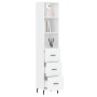 Tall white plywood highboard 34.5x34x180 cm by vidaXL, Sideboards - Ref: Foro24-3189717, Price: 108,44 €, Discount: %