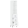 Tall white plywood highboard 34.5x34x180 cm by vidaXL, Sideboards - Ref: Foro24-3189717, Price: 108,44 €, Discount: %