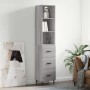 Aparador alto madera contrachapada gris Sonoma 34,5x34x180 cm de vidaXL, Aparadores - Ref: Foro24-3189723, Precio: 107,69 €, ...