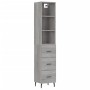 Aparador alto madera contrachapada gris Sonoma 34,5x34x180 cm de vidaXL, Aparadores - Ref: Foro24-3189723, Precio: 107,69 €, ...