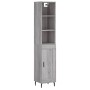 Aparador alto madera contrachapada gris Sonoma 34,5x34x180 cm de vidaXL, Aparadores - Ref: Foro24-3190107, Precio: 91,99 €, D...