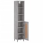 Aparador alto madera contrachapada gris Sonoma 34,5x34x180 cm de vidaXL, Aparadores - Ref: Foro24-3190107, Precio: 91,99 €, D...