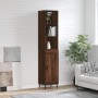 Tall oak brown plywood highboard 34.5x34x180 cm by vidaXL, Sideboards - Ref: Foro24-3190108, Price: 96,27 €, Discount: %