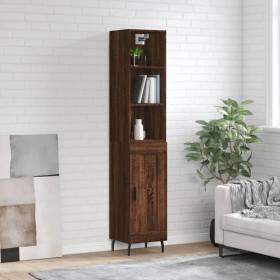 Tall oak brown plywood highboard 34.5x34x180 cm by vidaXL, Sideboards - Ref: Foro24-3190108, Price: 95,99 €, Discount: %