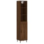 Aparador alto madera contrachapada roble marrón 34,5x34x180 cm de vidaXL, Aparadores - Ref: Foro24-3190108, Precio: 96,27 €, ...