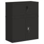 Black steel filing cabinet 90x40x110 cm by vidaXL, Lockers and storage cabinets - Ref: Foro24-3188322, Price: 262,81 €, Disco...