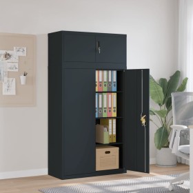 Anthracite gray steel locker 90x40x180 cm by vidaXL, Lockers and storage cabinets - Ref: Foro24-3188331, Price: 348,59 €, Dis...