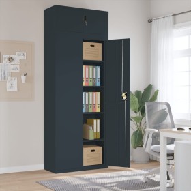 Anthracite gray steel filing cabinet 90x40x240 cm by vidaXL, Lockers and storage cabinets - Ref: Foro24-3188333, Price: 459,9...