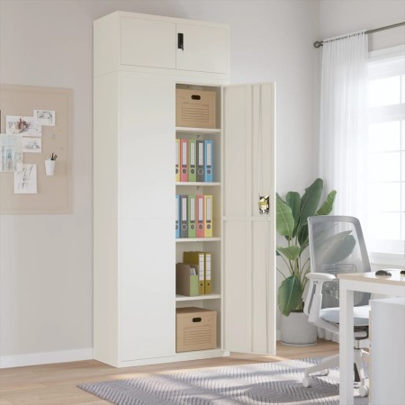 Aktenschrank aus weißem Stahl, 90 x 40 x 240 cm von vidaXL, Schließfächer und Lagerschränke - Ref: Foro24-3188315, Preis: 471...