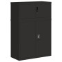 Black steel filing cabinet 90x40x130 cm by vidaXL, Lockers and storage cabinets - Ref: Foro24-3188323, Price: 284,39 €, Disco...