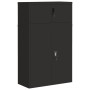 Black steel filing cabinet 90x40x145 cm by vidaXL, Lockers and storage cabinets - Ref: Foro24-3188324, Price: 310,67 €, Disco...