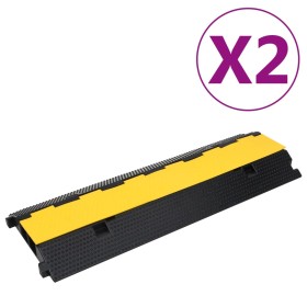 Cable protector ramps with 2 channels 2 pcs rubber 100 cm by vidaXL, Road and traffic signs - Ref: Foro24-150968, Price: 97,0...