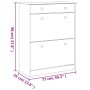 ALTA shoe cabinet solid white pine wood 77x35x96 cm by vidaXL, Shoe racks and shoe organizers - Ref: Foro24-353924, Price: 13...