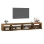 TV-Schrank mit LED-Leuchten, geräucherte Eiche, 270 x 35 x 40 cm von vidaXL, TV-Möbel - Ref: Foro24-3152751, Preis: 167,52 €,...