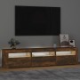 TV cabinet with LED lights smoked oak color 180x35x40 cm by vidaXL, TV Furniture - Ref: Foro24-3152759, Price: 123,37 €, Disc...