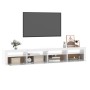 Mueble de TV con luces LED blanco brillante 240x35x40 cm de vidaXL, Muebles TV - Ref: Foro24-3152766, Precio: 208,06 €, Descu...