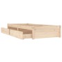 Bed frame with drawers 100x200 cm by vidaXL, Beds and slatted bases - Ref: Foro24-3103468, Price: 181,89 €, Discount: %