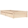 Bed frame with drawers 100x200 cm by vidaXL, Beds and slatted bases - Ref: Foro24-3103468, Price: 181,89 €, Discount: %