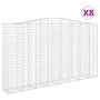 Gabion baskets 8 units arch shape iron 400x50x220/240 cm by vidaXL, Pots and planters - Ref: Foro24-3146040, Price: 2,00 €, D...