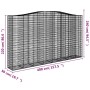 Gabion baskets 8 units arch shape iron 400x50x220/240 cm by vidaXL, Pots and planters - Ref: Foro24-3146040, Price: 2,00 €, D...