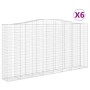 Gabionenkörbe 6 Stück Bogenform Eisen 400x50x200/220 cm von vidaXL, Töpfe und Pflanzgefäße - Ref: Foro24-3146025, Preis: 1,00...