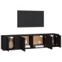 3-piece black plywood TV furniture set by vidaXL, TV Furniture - Ref: Foro24-3188415, Price: 120,99 €, Discount: %