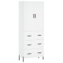 Aparador alto madera contrachapada blanco 69,5x34x180 cm de vidaXL, Aparadores - Ref: Foro24-3195851, Precio: 185,86 €, Descu...