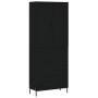 Aparador alto madera contrachapada negro 69,5x34x180 cm de vidaXL, Aparadores - Ref: Foro24-3195852, Precio: 179,99 €, Descue...