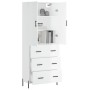 Tall white glossy plywood sideboard 69.5x34x180 cm by vidaXL, Sideboards - Ref: Foro24-3195853, Price: 189,59 €, Discount: %