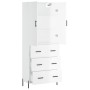 Aparador alto madera contrachapada blanco brillo 69,5x34x180 cm de vidaXL, Aparadores - Ref: Foro24-3195853, Precio: 189,59 €...