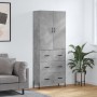 Concrete gray plywood tall sideboard 69.5x34x180 cm by vidaXL, Sideboards - Ref: Foro24-3195855, Price: 170,57 €, Discount: %