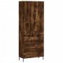 Aparador alto madera contrachapada roble ahumado 69,5x34x180 cm de vidaXL, Aparadores - Ref: Foro24-3195856, Precio: 169,65 €...