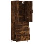 Aparador alto madera contrachapada roble ahumado 69,5x34x180 cm de vidaXL, Aparadores - Ref: Foro24-3195856, Precio: 169,65 €...