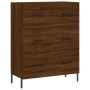 Aparador alto madera contrachapada marrón roble 69,5x34x180 cm de vidaXL, Aparadores - Ref: Foro24-3195858, Precio: 186,05 €,...